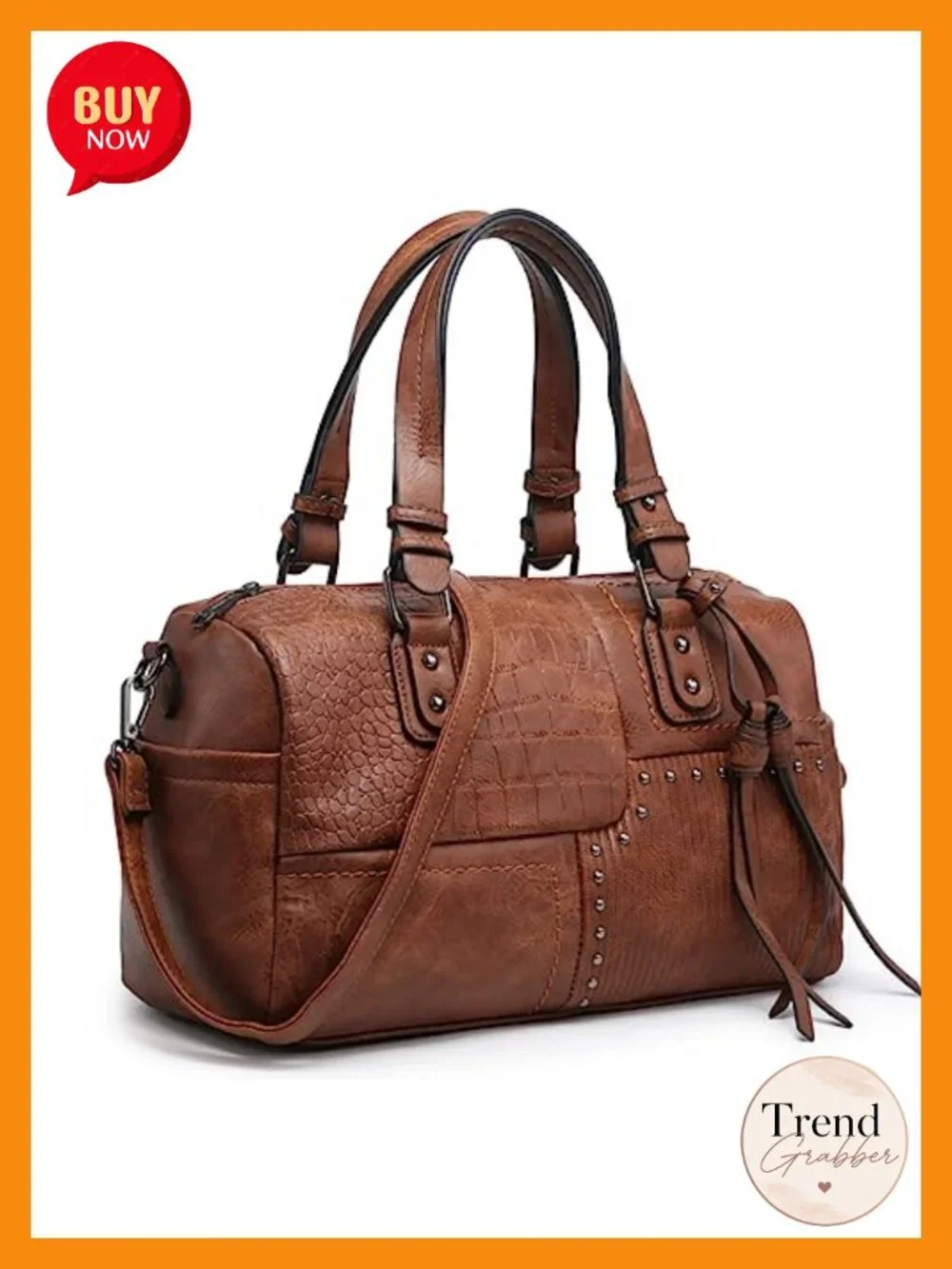 Women Vegan Leather Satchel Handbag Tote Shoulder Purse Work Hobo